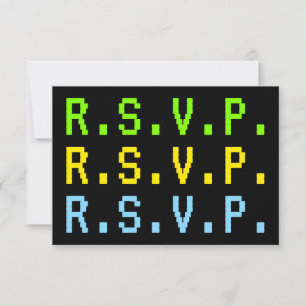 Digitale Gestaltung, nerdige "R.S.V.P."-Karte RSVP Karte