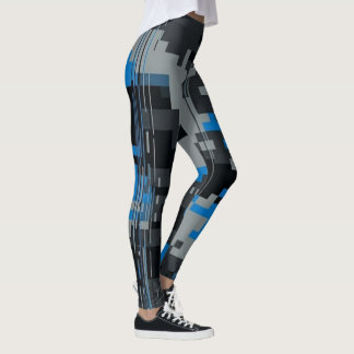 Digitale Glitch Camo Muster Leggings Frauen Mädche