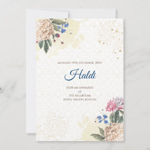 Digitale Haldi-Einladung und indische Hochzeitskar Einladung