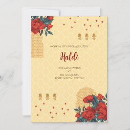 Digitale Haldi-Einladung und indische Hochzeitskar Einladung