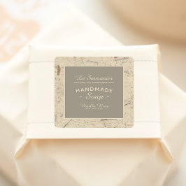 Digitale, handgemachte, florale Papier, natürliche Quadratischer Aufkleber