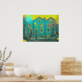 Digitale Häuser Poster (Küche)