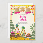 Digitale Henna-Einladung & Digital Haldi Einladung (Vorne/Hinten)