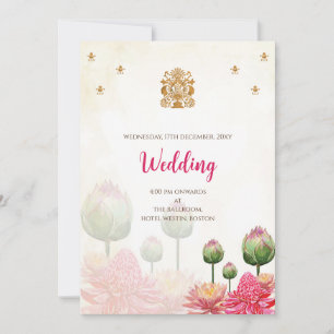 Digitale hinduistische Hochzeitseinladung Indische Einladung