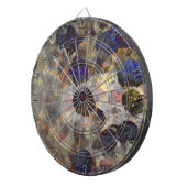 Digitale Hintergrundkunst des Blumenmusters / Blum Dartscheibe (Vorderseite rechts)