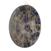 Digitale Hintergrundkunst des Blumenmusters / Blum Dartscheibe (Vorderseite Links)