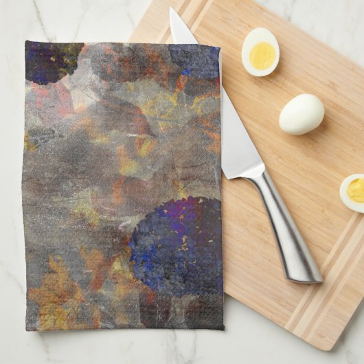 Digitale Hintergrundkunst des Blumenmusters / Blum Geschirrtuch (Viertel Falte)