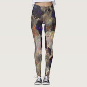 Digitale Hintergrundkunst des Blumenmusters / Blum Leggings (Vorderseite)