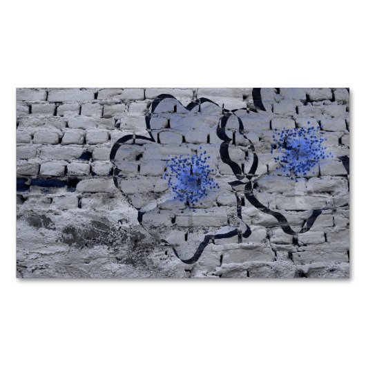 Digitale Hintergrundkunst des Blumenmusters / Blum Magnetische Visitenkarte (Vorderseite)