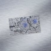 Digitale Hintergrundkunst des Blumenmusters / Blum Magnetische Visitenkarte (Beispiel)