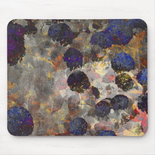 Digitale Hintergrundkunst des Blumenmusters / Blum Mousepad (Vorne)
