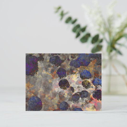 Digitale Hintergrundkunst des Blumenmusters / Blum Postkarte (Stehend Vorderseite)