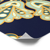 digitale Hintergrundmuster für Aquarellbilder Poster (Ecke)