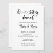 Digitale Hochzeit - Moderne Hochzeit Einladung (Vorne/Hinten)