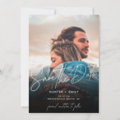 Digitale Hochzeit Speichern Sie die bearbeitbare D Ankündigung (Vorderseite)