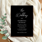 digitale Hochzeitseinladung in Schwarzweiß Einladung