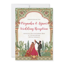 Digitale Hochzeitsempfangs-Einladung Indische Einl