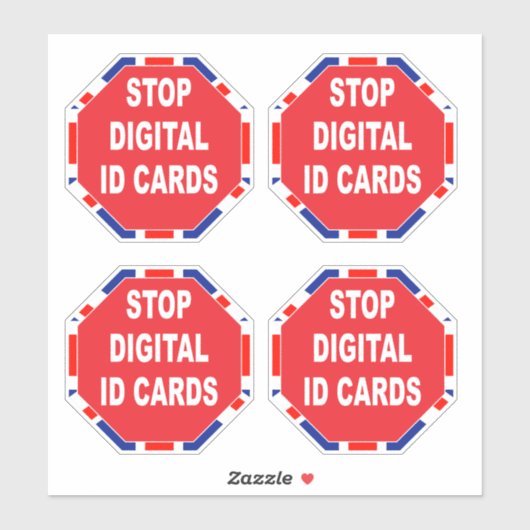 Digitale ID-Karten anhalten Aufkleber (Blatt)