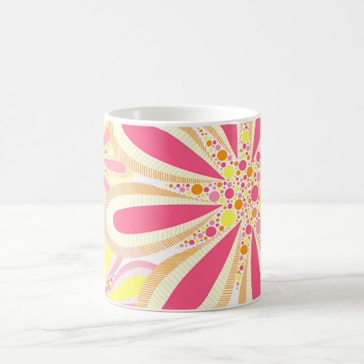 Digitale Illustration der Petals und Dots Spring B Kaffeetasse (Mittel)