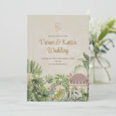 Digitale indische Einladung & Hindu-Hochzeitskarte (Stehend Vorderseite)