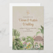 Digitale indische Einladung & Hindu-Hochzeitskarte (Vorne/Hinten)