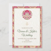 Digitale indische Hochzeitseinladung & Hindu-Hochz Einladung (Vorderseite)