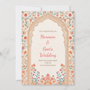 Digitale indische Hochzeitseinladung Hindu-Hochzei Einladung
