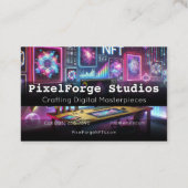 Digitale Innovation der NFT-Creator-Visitenkarte Visitenkarte (Rückseite)