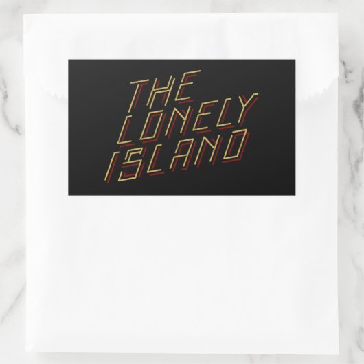 Digitale Insel Rechteckiger Aufkleber (Tasche)