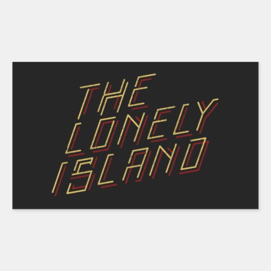 Digitale Insel Rechteckiger Aufkleber (Vorderseite)