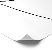 Digitale Kalligrafie Hochzeitsstichtabelle mit QR- Poster (Ecke)