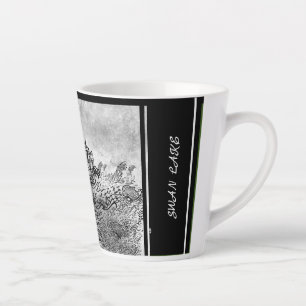 Digitale Kalligraphie Swan Lake LS Latte Tasse
