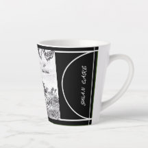 Digitale Kalligraphie Swan Lake LS Latte Tasse