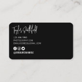 Digitale Kamera-Fotografie-Visitenkarte Visitenkarte (Rückseite)