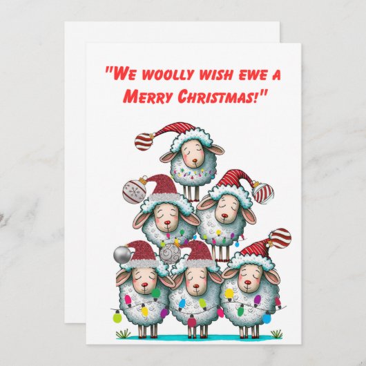 Digitale Karten für den Urlaub X-Mas Xmas (Vorne/Hinten)