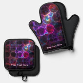 Digitale Kavitation Ofenhandschuh & Topflappen-Set (Vorderseite/Rückseite)