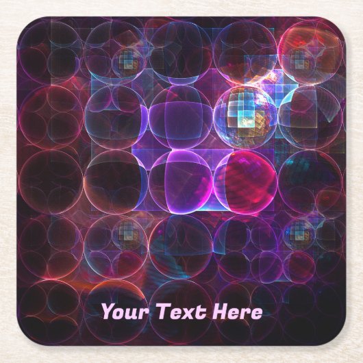 Digitale Kavitation Rechteckiger Pappuntersetzer (Vorderseite)