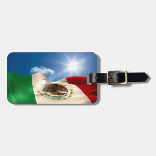 Digitale Konkurrenz der mexikanischen Flagge Gepäckanhänger