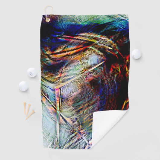 Digitale Kratzer mit glänzender und dunkler Touch Golfhandtuch (Insitu)