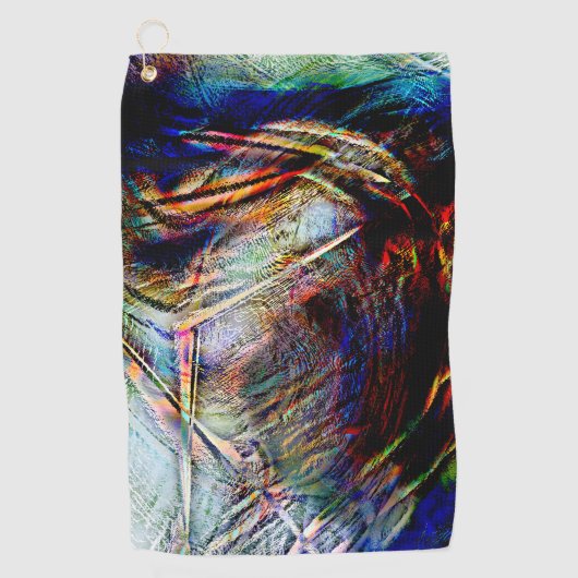 Digitale Kratzer mit glänzender und dunkler Touch Golfhandtuch (Vorderseite)