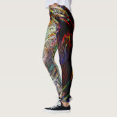 Digitale Kratzer mit glänzender und dunkler Touch Leggings (Links)