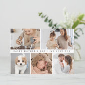 Digitale, kundenspezifische Fotocollage Muttertag Feiertagskarte (Stehend Vorderseite)