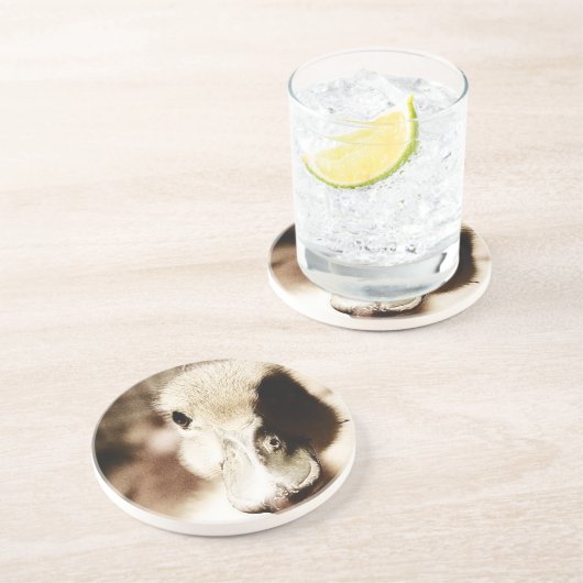 Digitale Kunst als Duckling Sandstein Untersetzer (Seite)