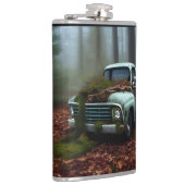 Digitale Kunst auf dem abgefahrenen Lkw Flachmann (Rechts)