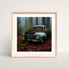 Digitale Kunst auf dem abgefahrenen Lkw Poster