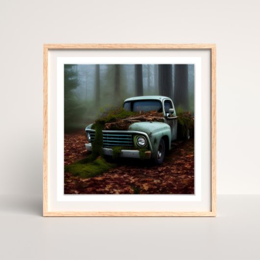 Digitale Kunst auf dem abgefahrenen Lkw Poster