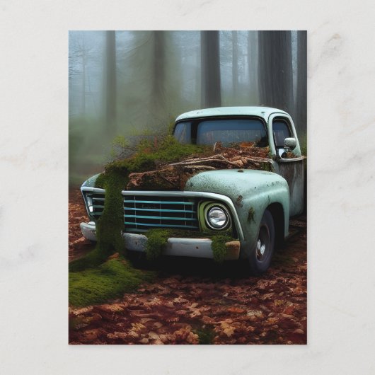 Digitale Kunst auf dem abgefahrenen Lkw Postkarte (Vorderseite)