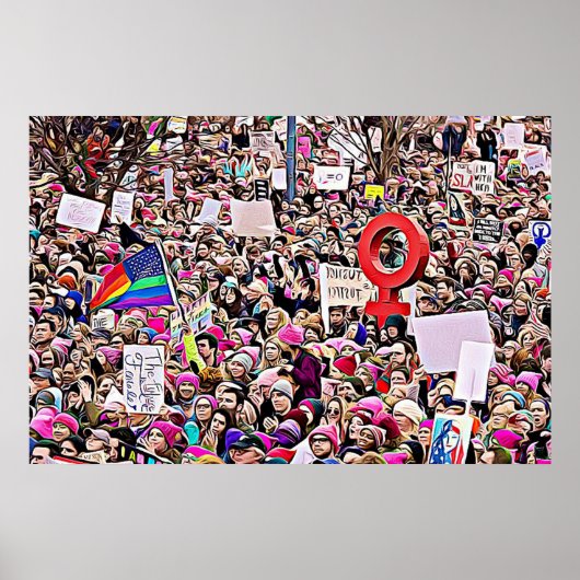Digitale Kunst aus der Kundgebung der Frauen als M Poster (Vorne)