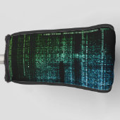 Digitale Kunst: binäre Eleganz Golf Headcover (Vorderseite)