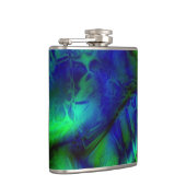 Digitale Kunst Cool Moderne Abstrakt einzigartig Flachmann (Rechts)